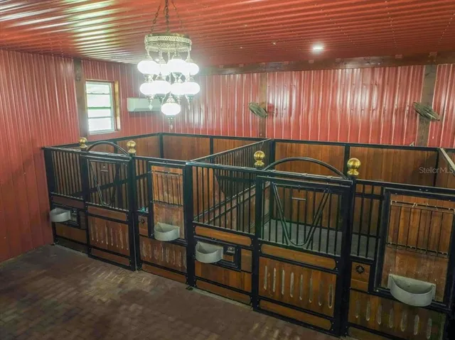 a room with furniture