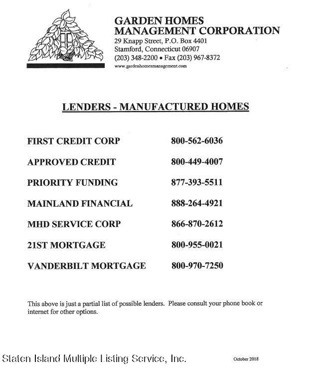 2701 Goethals Road North, Unit C2 Staten Island, NY 10303 - Photo 20 of 20 (20) List of possible lenders