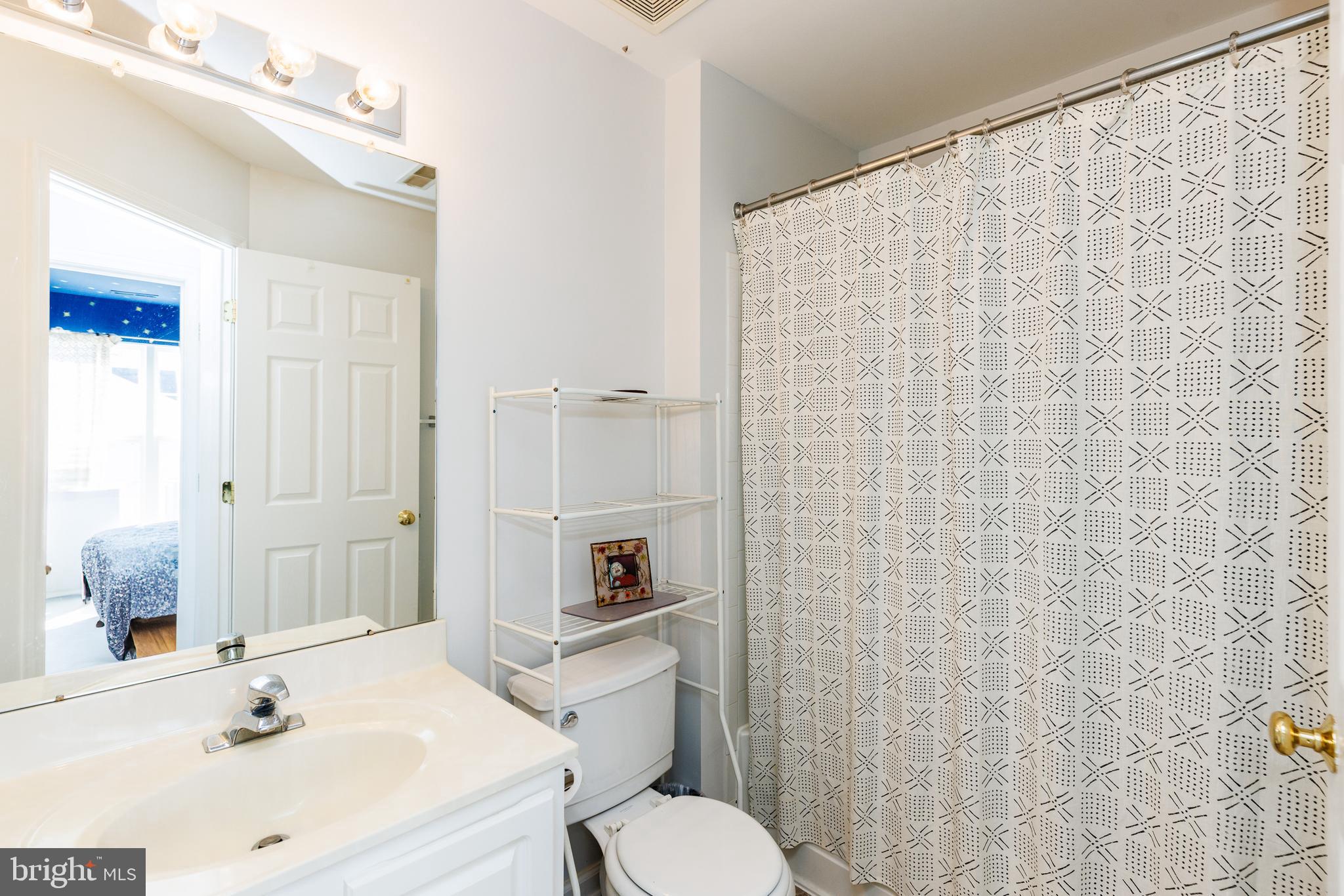 232 Night Haven Court Edgewater, MD 21037 - Photo 17 of 39 a bathroom with a sink a toilet and shower curtain