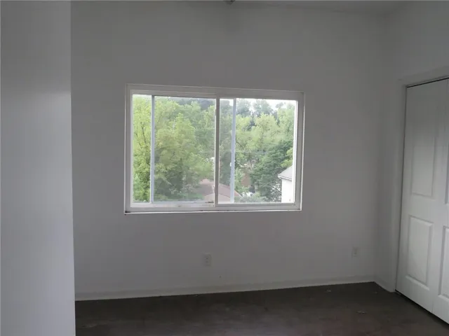 an empty room with a window