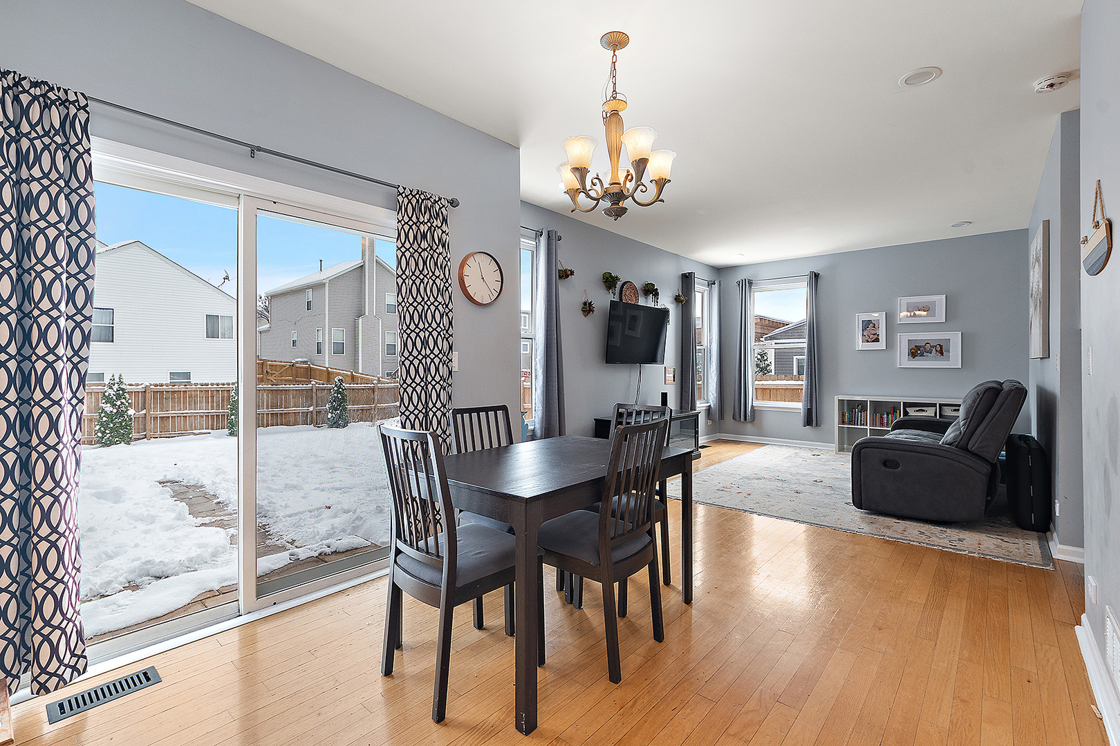 420 Wilshire Lane Bolingbrook, IL 60440 - Photo 12 of 41 a view of a dining room with furniture window and wooden floor