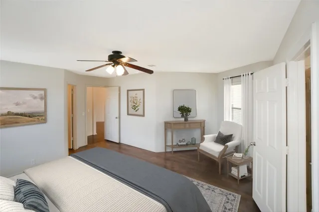 a bathroom with a sink a large mirror and a shower