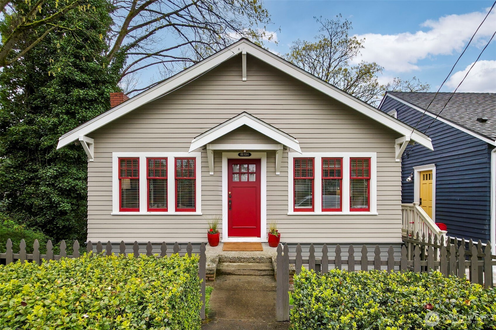 a front view of a house