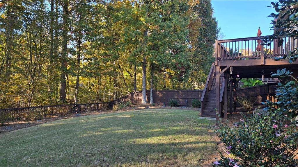 4965 Cheltenham Place Cumming, GA 30041 - Photo 37 of 47 a view of a backyard with a deck