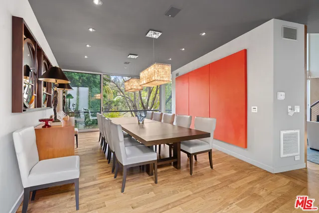 a kitchen with granite countertop lots of counter top space and dining table