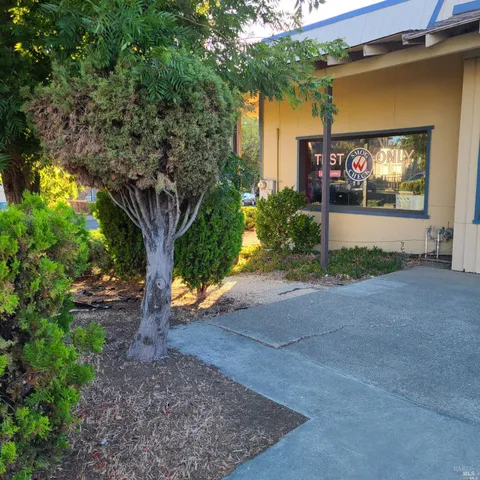 a front view of a house having yard