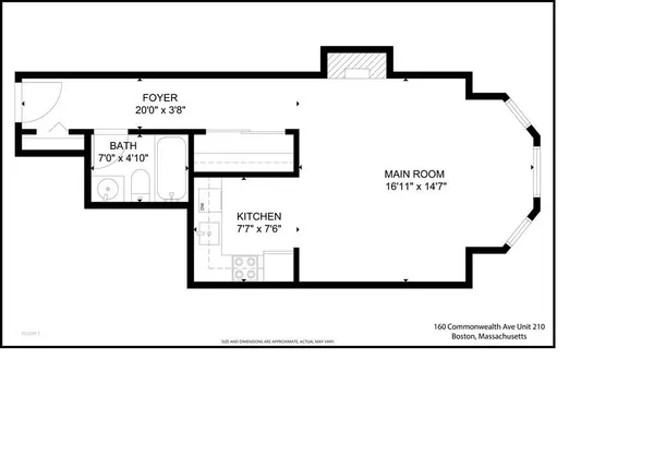 $3,150 | 160 Commonwealth Avenue, Unit 210, Boston, MA 02116