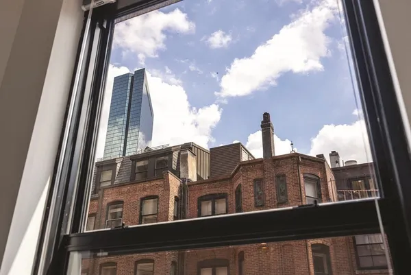 a view of buildings