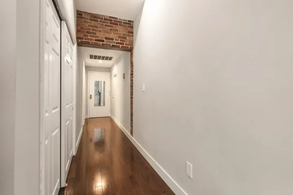 a view of hallway with stairs
