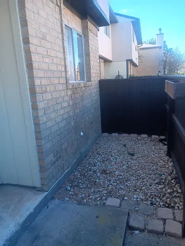 a view of a wooden door