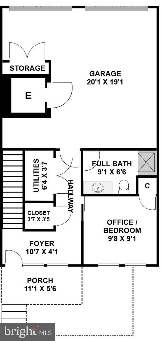8012 Grove Street Silver Spring, MD 20910 - Photo 36 of 38 Entry Level Floor Plan