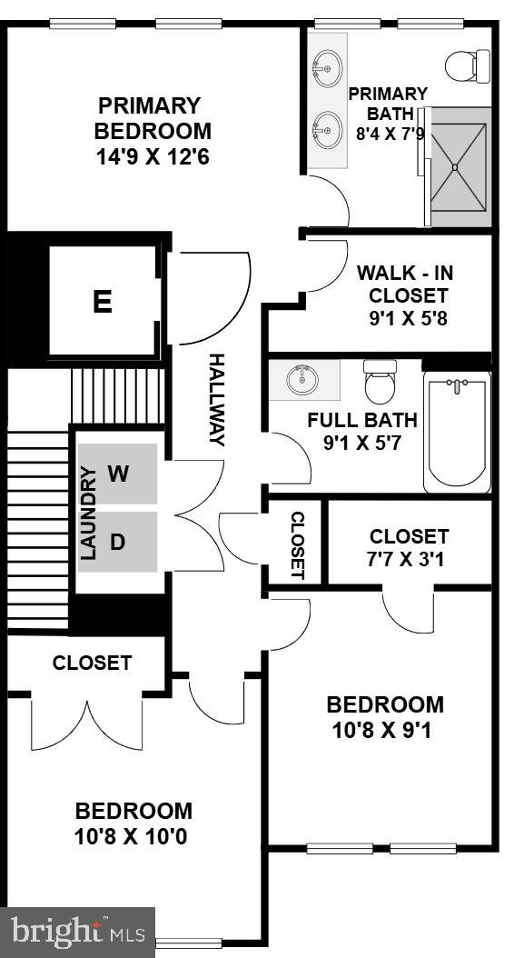 8012 Grove Street Silver Spring, MD 20910 - Photo 38 of 38 Upper Level Floor Plan
