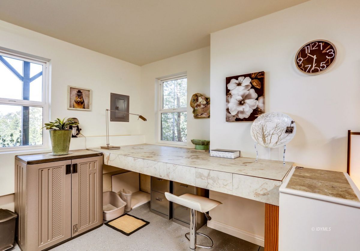25126 Cougar Road Idyllwild, CA 92549 - Photo 33 of 63 a view of a workspace with furniture and window