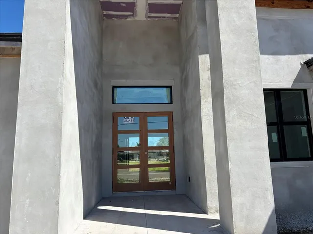 a view of a hallway with a elevator