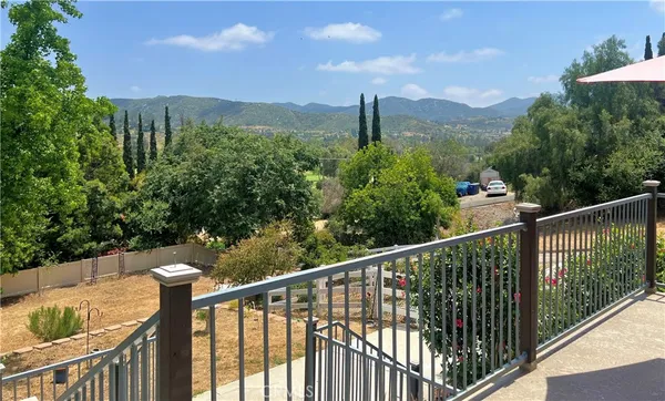 a view of a mountain view with mountains in the background
