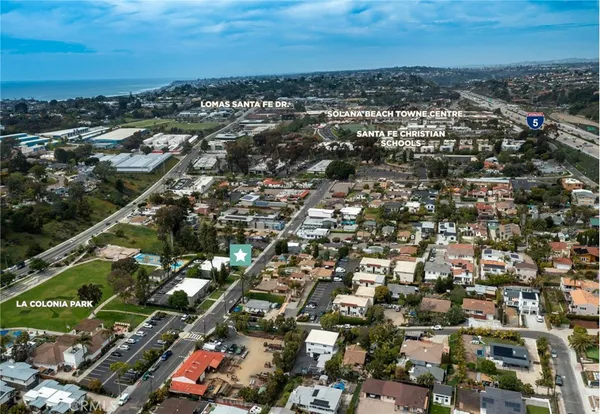 an aerial view of a city