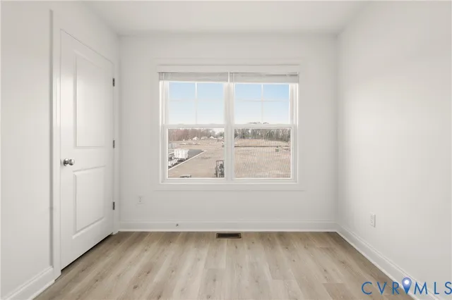 an empty room with a window