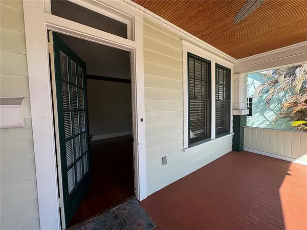 a view of front door