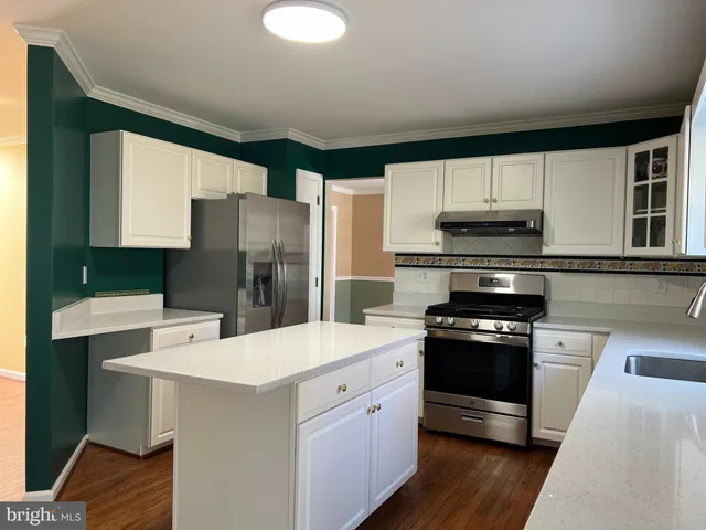 a kitchen with a sink a stove and refrigerator