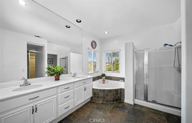 a aerial view of a house with a yard