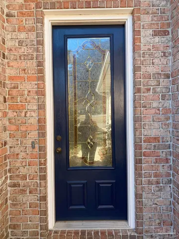 a backyard of a house