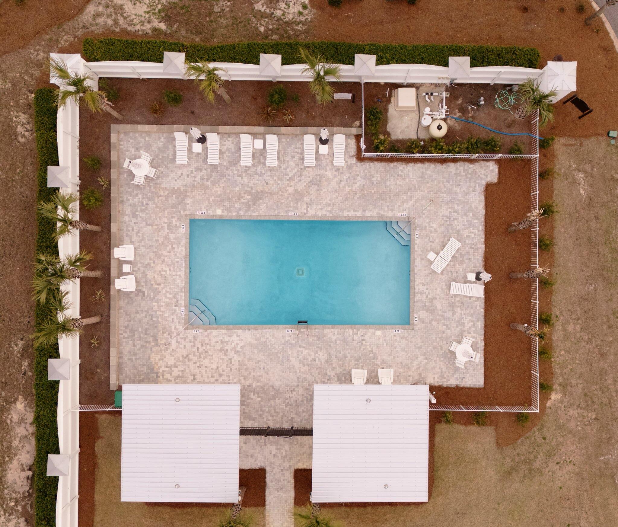 181 Valdare Ln Inlet Beach Inlet Beach, FL 32461 - Photo 32 of 32 an aerial view of a house with a yard and garage