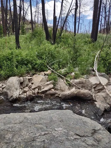 a view of a backyard with green space