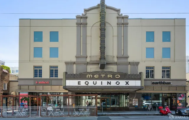 a view of a porch with seating space
