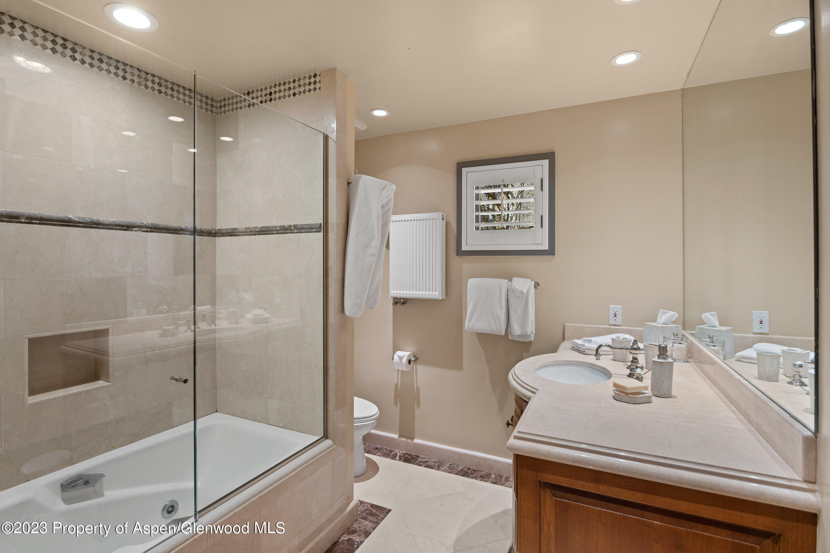 1402 Crystal Lake Road Aspen, CO 81611 - Photo 11 of 22 a bathroom with a sink and a shower
