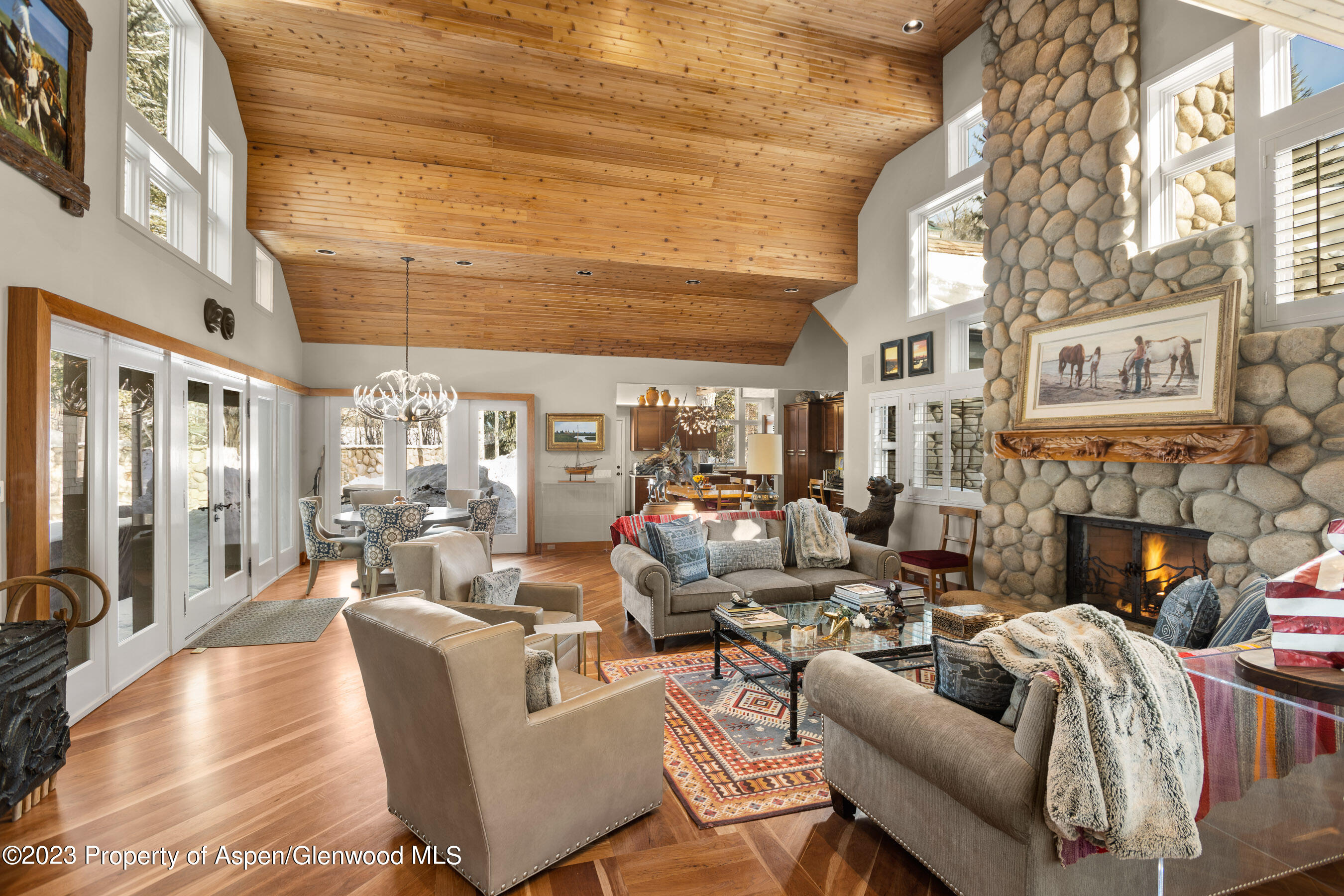 1402 Crystal Lake Road Aspen, CO 81611 - Photo 2 of 22 a living room with fireplace furniture and a fireplace