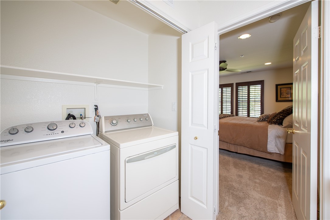 7353 Ellena W, Unit 52 Rancho Cucamonga, CA 91730 - Photo 20 of 30 Laundry is easy to do right outside the primary bedroom.