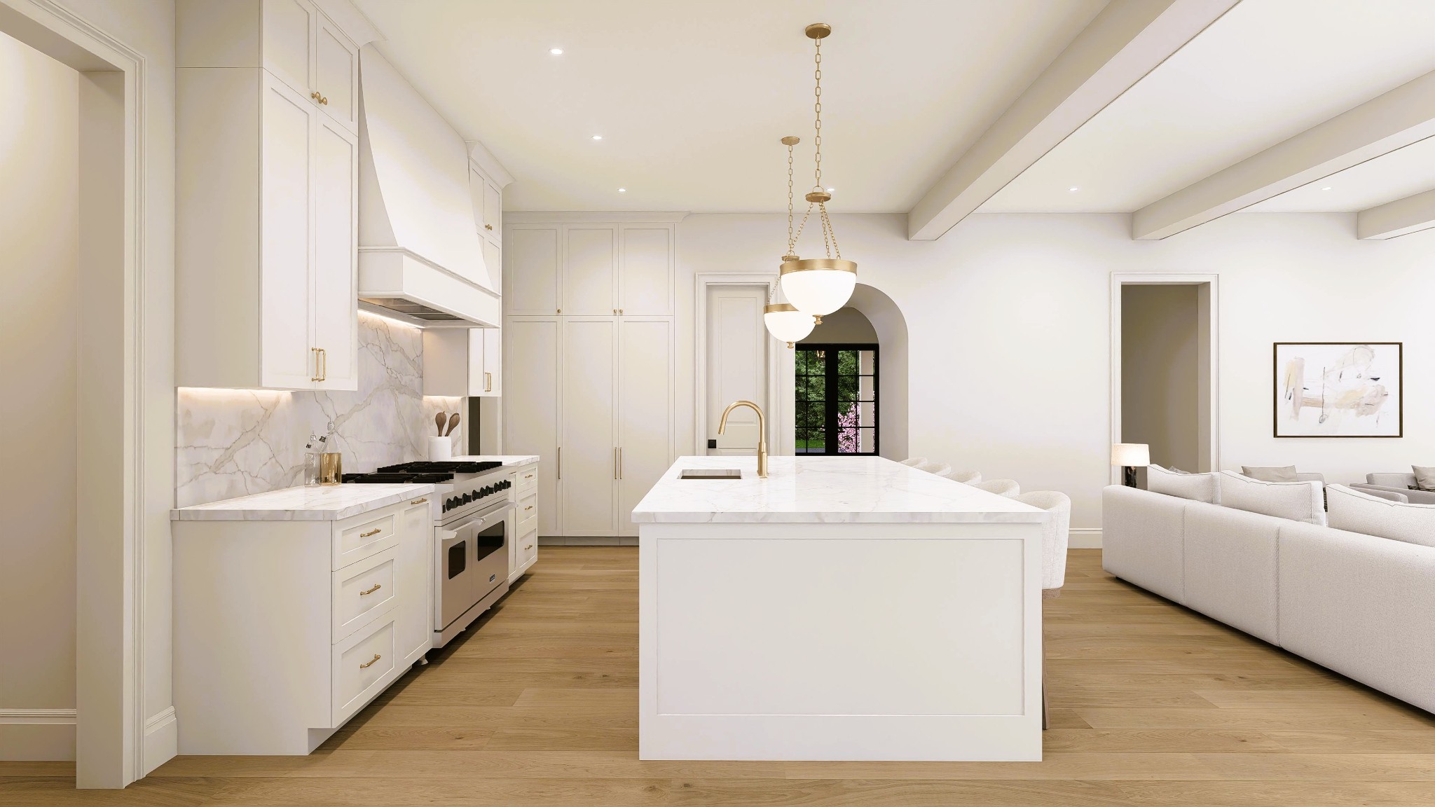 7020 Kinderhook Road Nashville, TN 37221 - Photo 11 of 37 a large white kitchen with a stove and refrigerator
