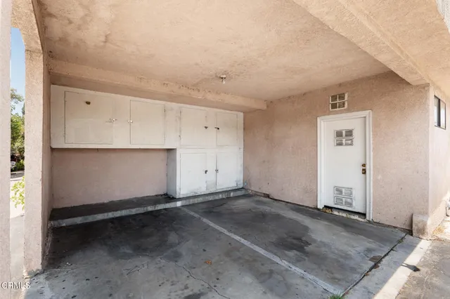 a car parked in front of a building