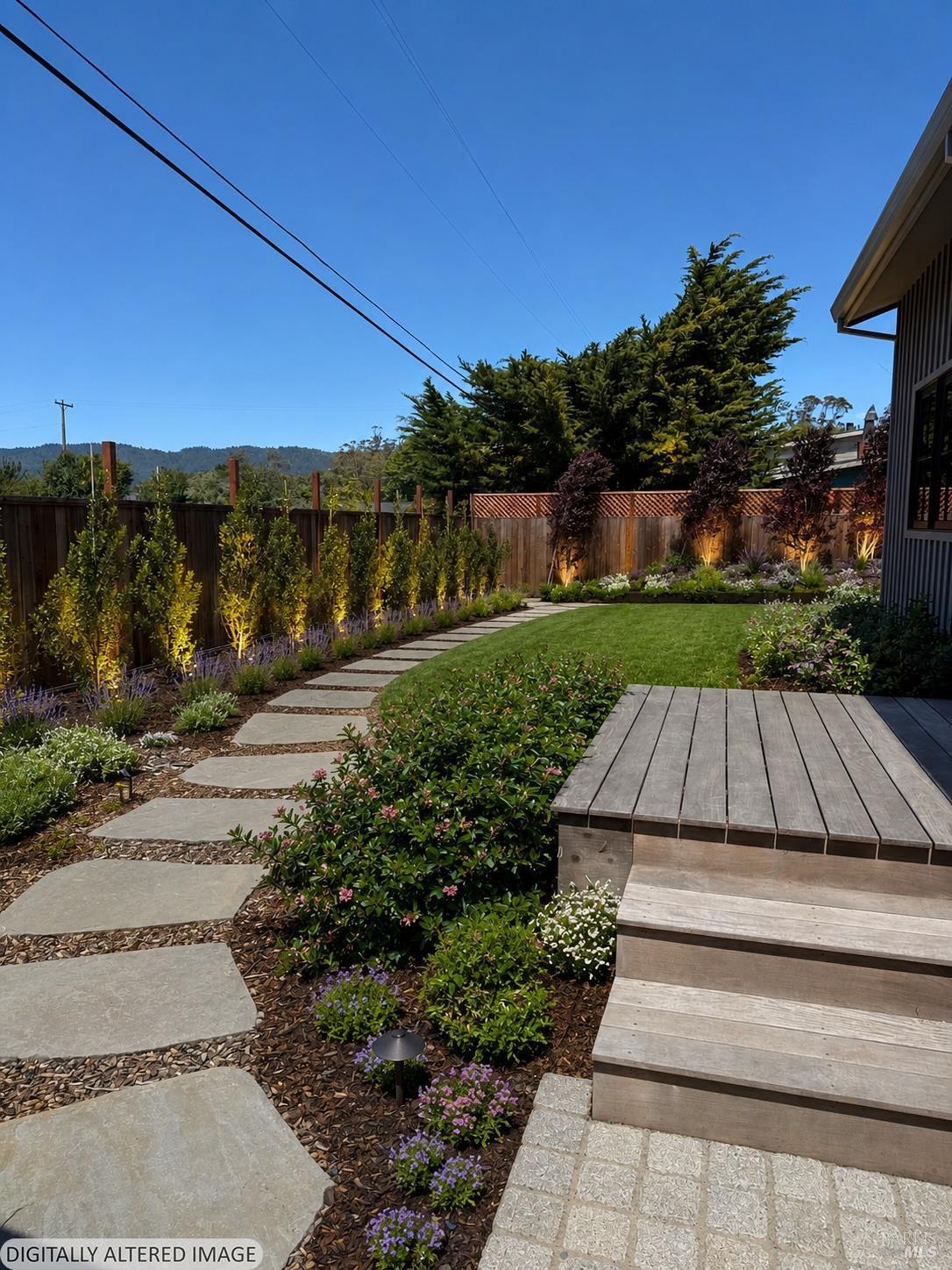 185 Elm Road Bolinas, CA 94924 - Photo 41 of 43 a view of backyard with green space