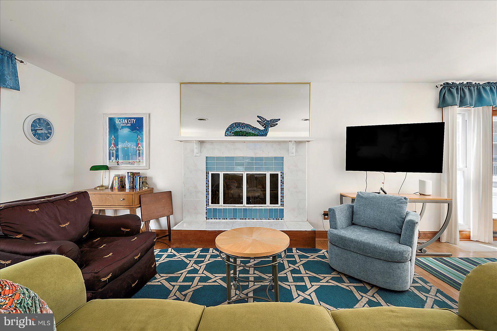 11602 Coastal Highway, Unit 1A Ocean City, MD 21842 - Photo 9 of 83 a living room with furniture and a flat screen tv