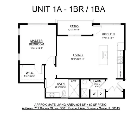 $2,600 | 717 Rogers Street, Unit 1A, Downers Grove, IL 60515