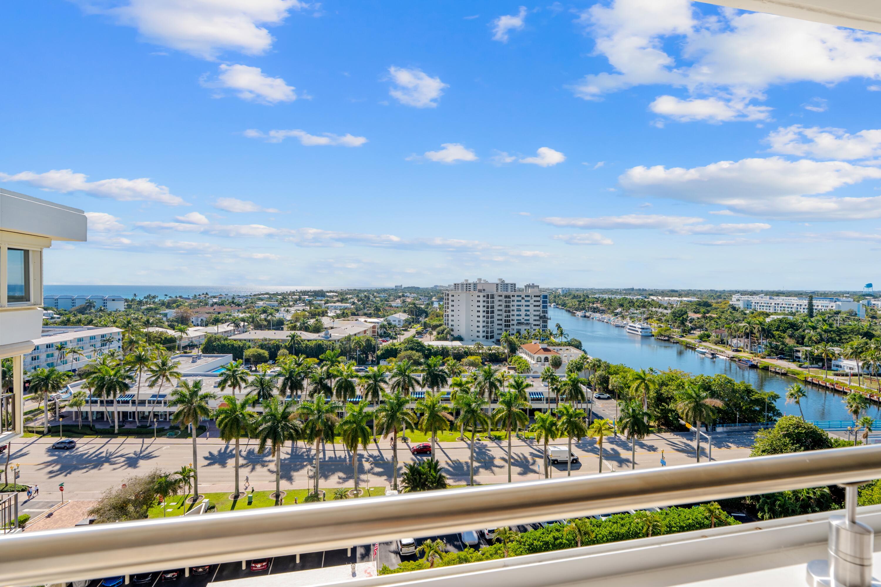 50 E Road, Unit 12G (PENTHOUSE) Delray Beach, FL 33483 - Photo 66 of 75 a view of a city from a balcony
