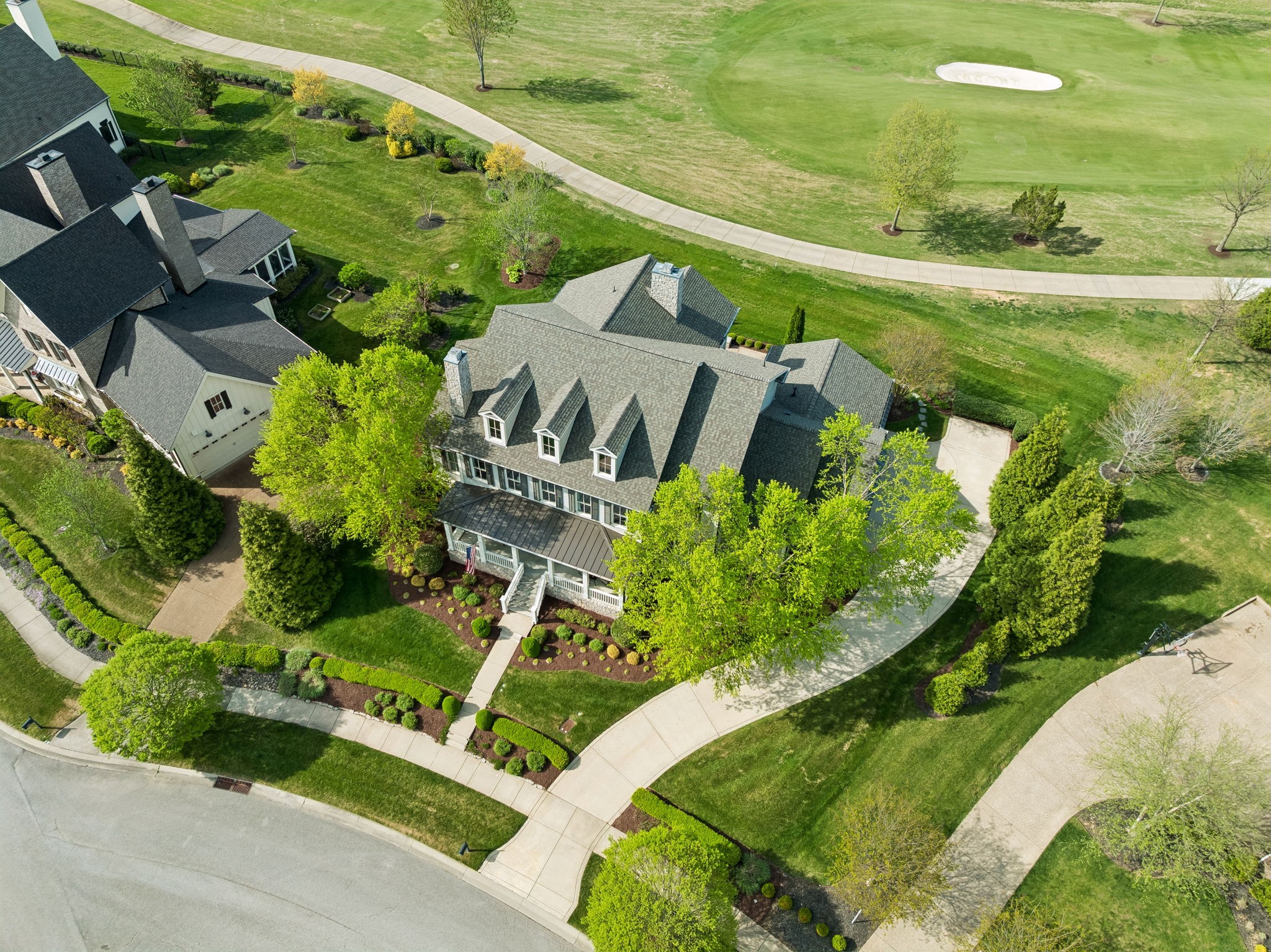 6033 Native Pony Trail College Grove, TN 37046 - Photo 80 of 87 an aerial view of residential houses with outdoor space