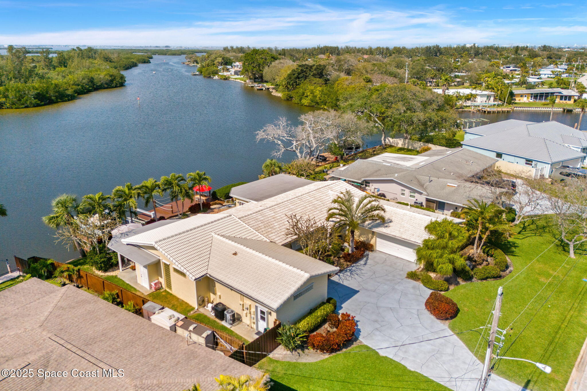 561 Capri Road Cocoa Beach, FL 32931 - Photo 71 of 82 an aerial view of a house with a ocean view