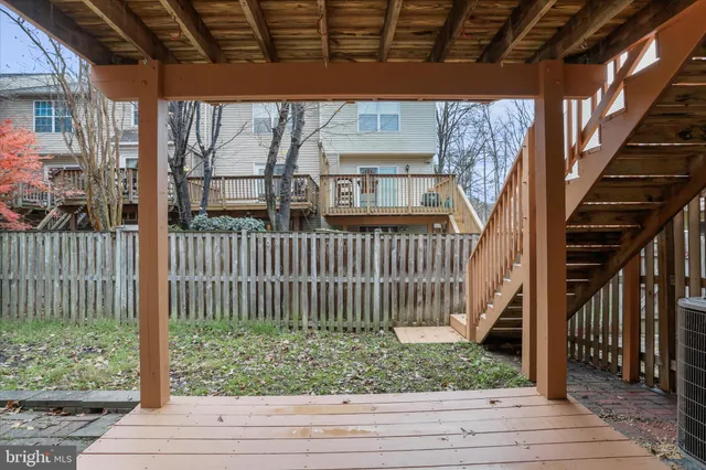 a view of porch with deck
