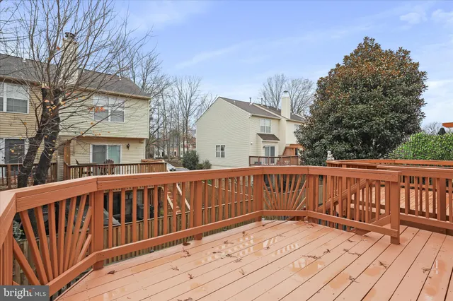 a view of wooden deck