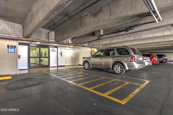 a view of a car parking garage