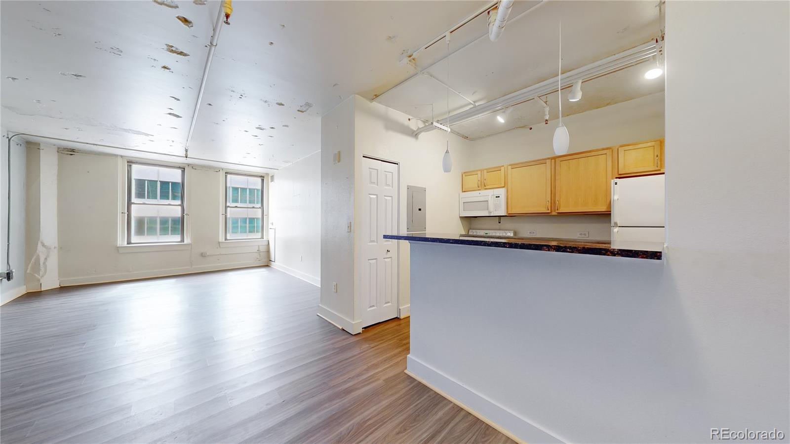 444 17th Street, Unit 301 Denver, CO 80202 - Photo 9 of 21 a view of a refrigerator in kitchen and an empty room