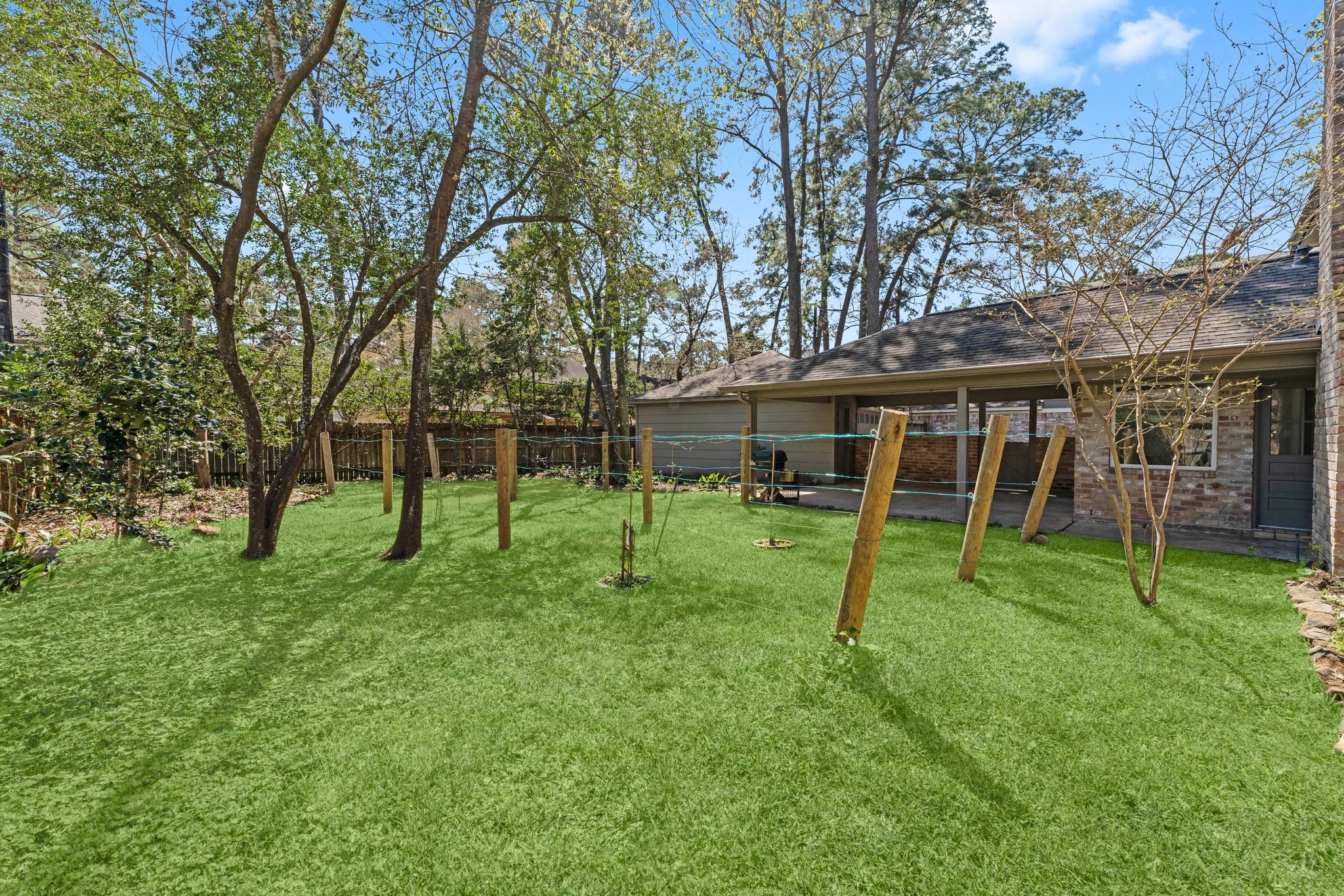 5207 Alamosa Lane Spring, TX 77379 - Photo 29 of 37 Backyard prepped for vineyard
