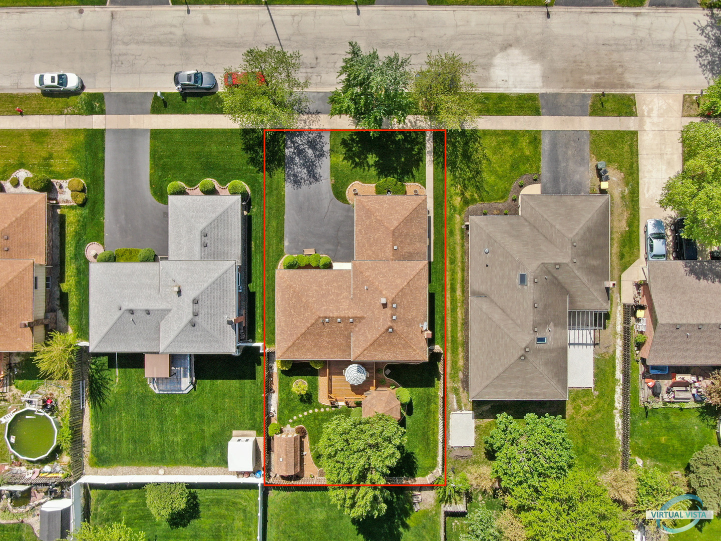 19205 Ada Street Lansing, IL 60438 - Photo 14 of 15 an aerial view of multiple houses with a yard