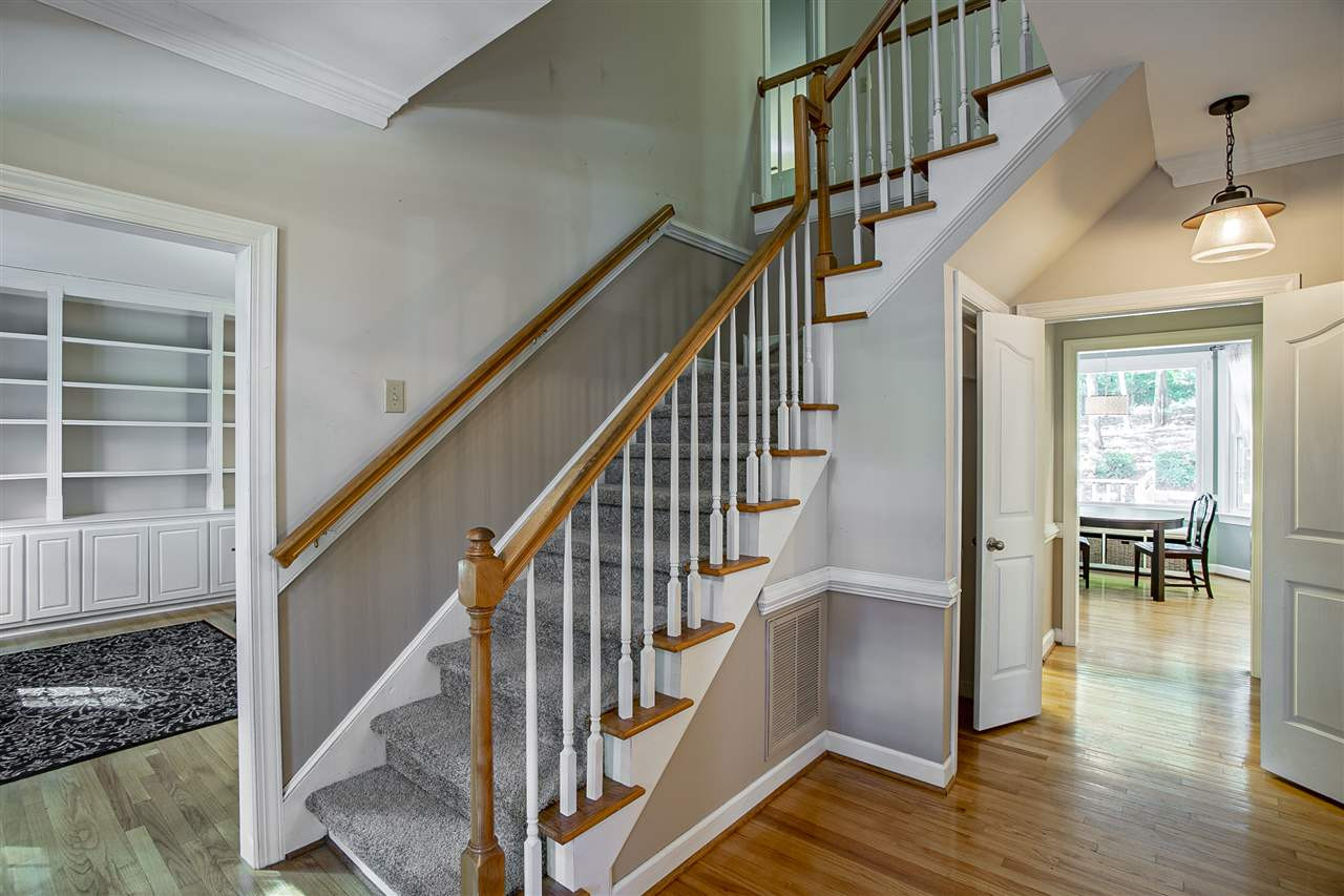 11503 South Lowell Road Bahama, NC 27503 - Photo 3 of 30 This bright entry hall welcomes your friends & family from the covered front porch. Hardwood floors and new carpet throughout the first floor. Dining Room to the right, and flex space to the left. Entry Hall from Front Door
