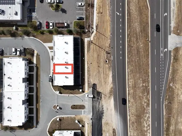 an aerial view of a city