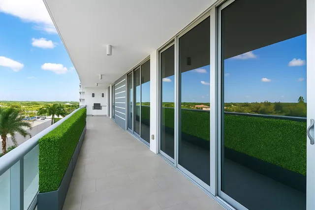 a view of balcony and city view