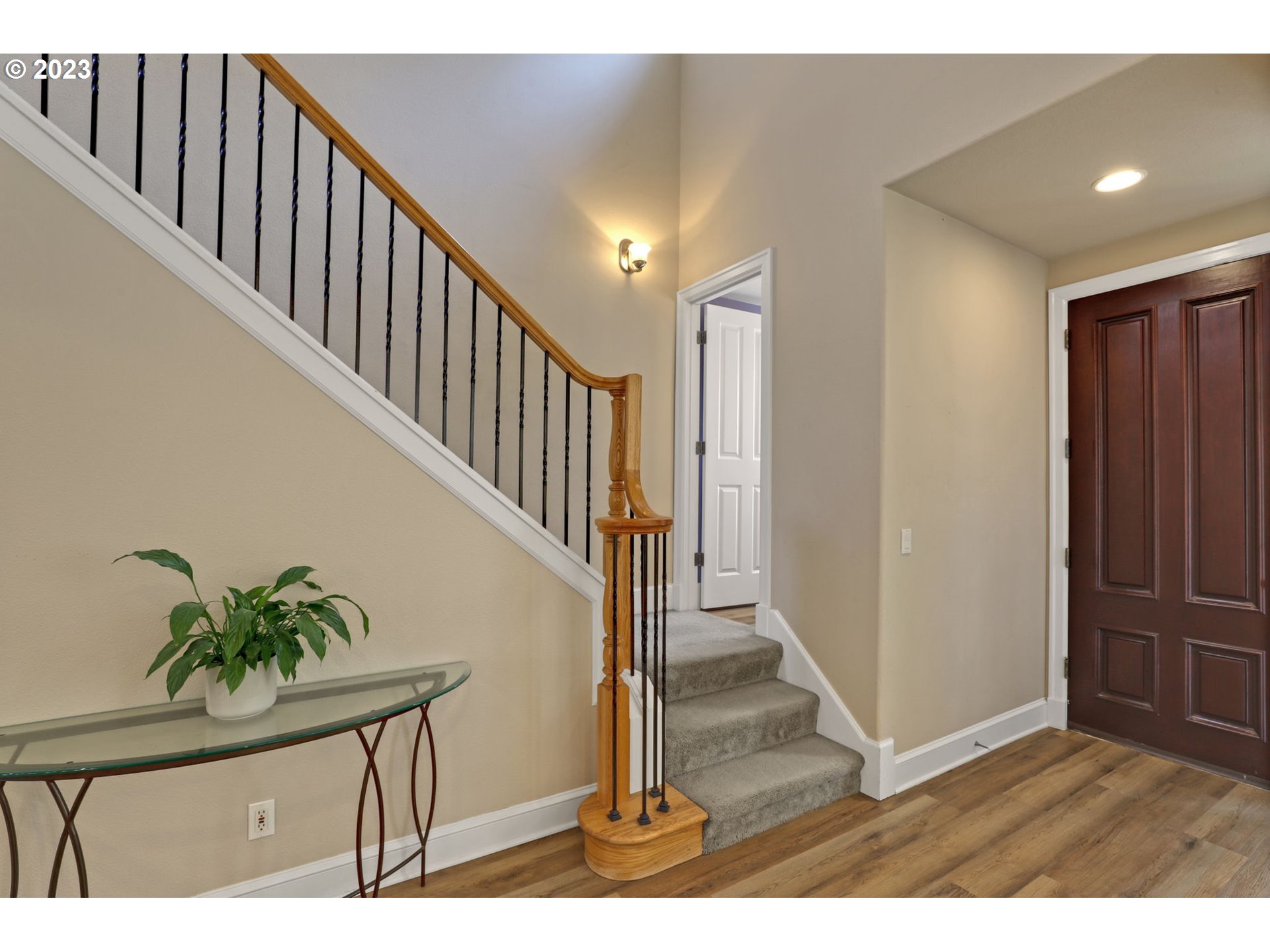 12799 Northwest Forest Spring Lane Portland, OR 97229 - Photo 4 of 30 a view of entryway with wooden floor