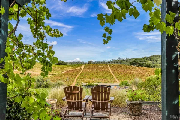 a view of a lake with a mountain view in the back